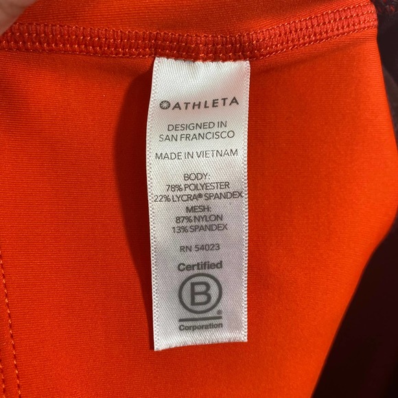 Athleta Leggings XS Purple Coloblock Tenacity 7/8 High Rise Mesh Crop Workout - Picture 6 of 16